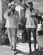 John Wayne and Gary Cooper vacationing in Acapulco, Mexico, ca. 1940s